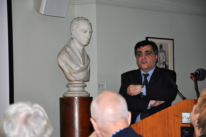 Kaveh Bakhtiar taking questions after his lecture. 