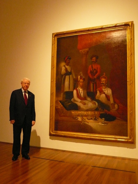 President Gordon Johnson with the James Wales portrait