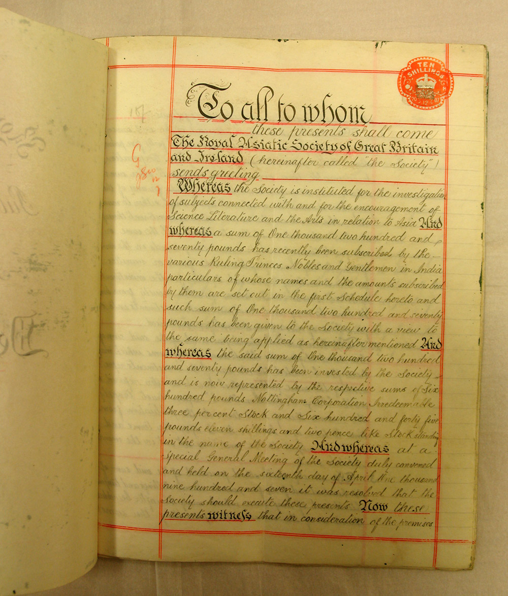 Declaration of Trust first page